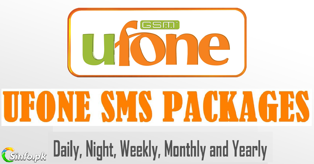 Ufone SMS Packages Weekly, Monthly, Daily, Yearly, 45 Days 2018