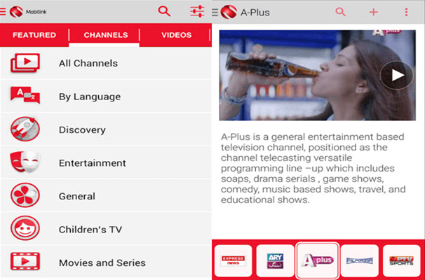 Mobilink Jazz Tv App