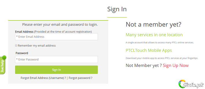 PTCL Login - Duplicate PTCL Bill