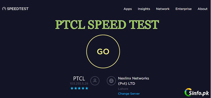 PTCL Speed Test Mobile