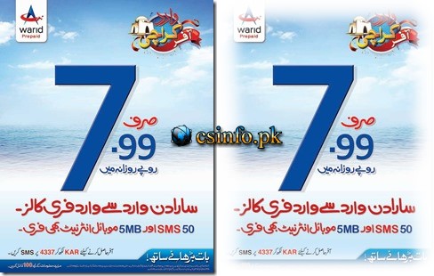 Warid Karachi offer