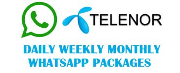 Telenor Whatsapp Packages | Free Daily Weekly And Monthly