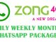 Zong Whatsapp Packages - Daily Weekly Monthly