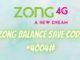 Zong Balance Save code
