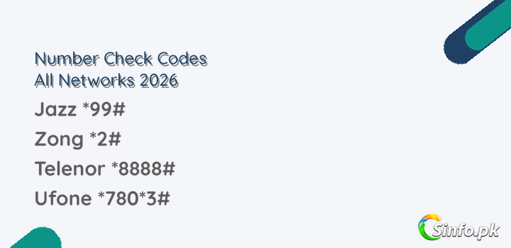 How To Check Jazz, Zong, Telenor, Ufone And Warid Number 2026