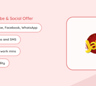 Jazz Monthly YouTube and Social Offer: 10 GB social data, 300 Jazz minutes, *620# code