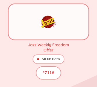 Jazz Weekly Freedom offer with 50 GB data, dial code *711#