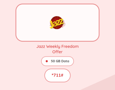 Jazz Weekly Freedom offer with 50 GB data, dial code *711#