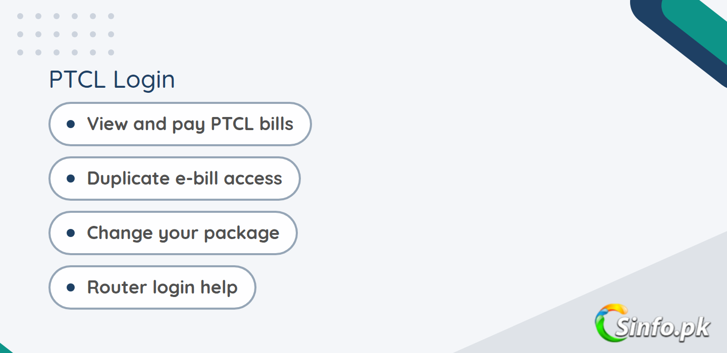 PTCL Login Duplicate Bill 2026