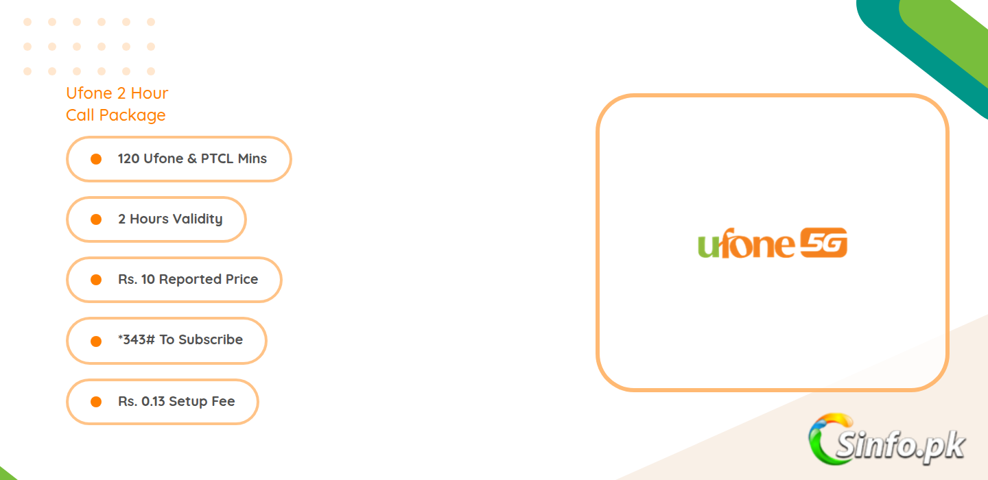 Ufone 2 hour call package details