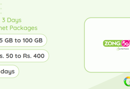 Zong 3 Days Internet Packages