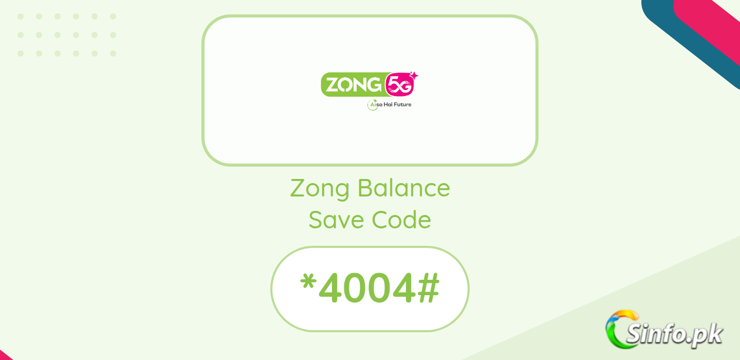 Zong Balance Save Code 2026 | How to Save Zong Balance