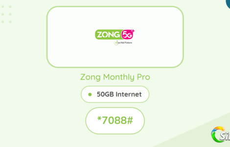 Zong Monthly Pro 2026: *7088# Price, 50GB Data and Full Details